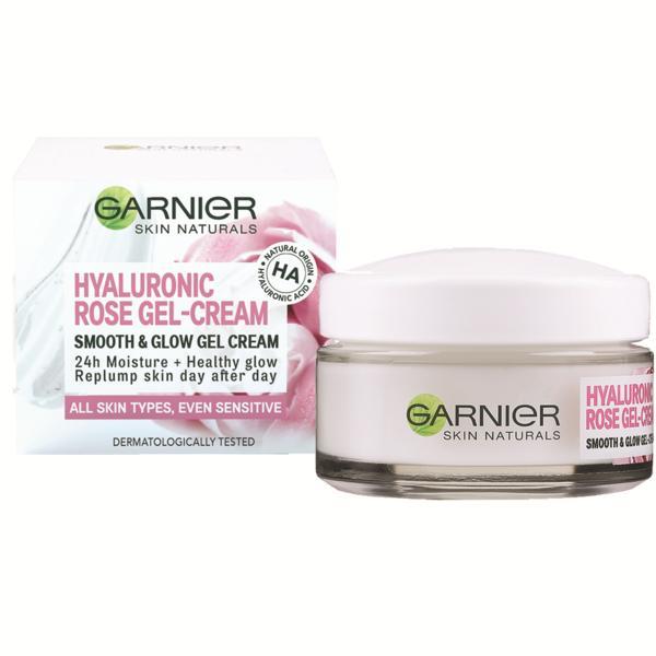 Gel-crema hidratant Hyaluronic Rose Skin Naturals, Garnier, 50 ml