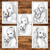 carte-de-colorat-pentru-adulti-50-de-ilustratii-anime-girls-with-dogs-106-pagini-4.jpg