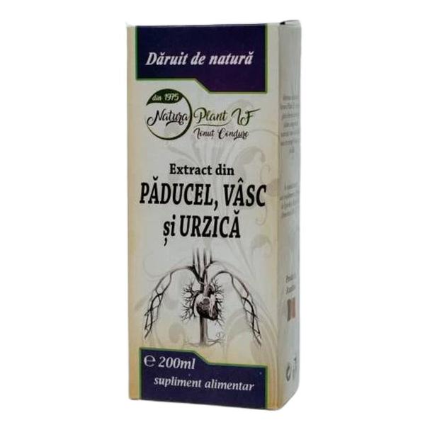 Extract din Paducel, Vasc si Urzica - Natura Plant Poieni, 200 ml