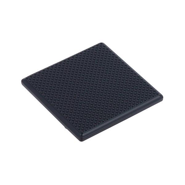 Buton patrat pentru mobila Caro, finisaj negru mat CB, 64x64x26 mm