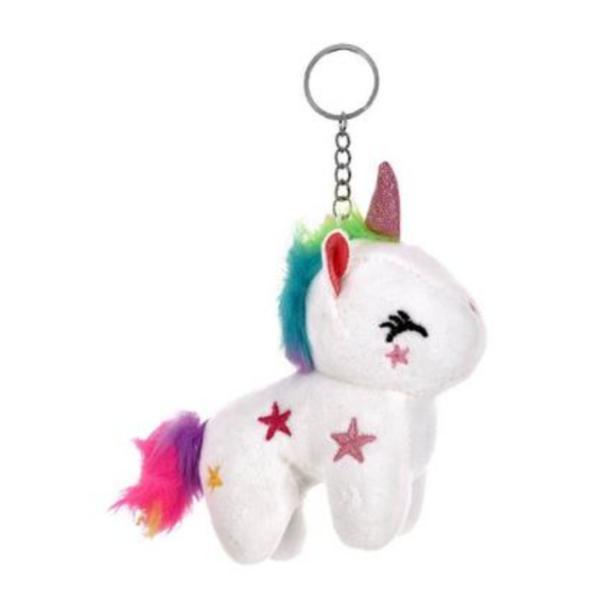 Breloc pentru Copii Unicorn Rainbow Coama Coada de Plus 14cm