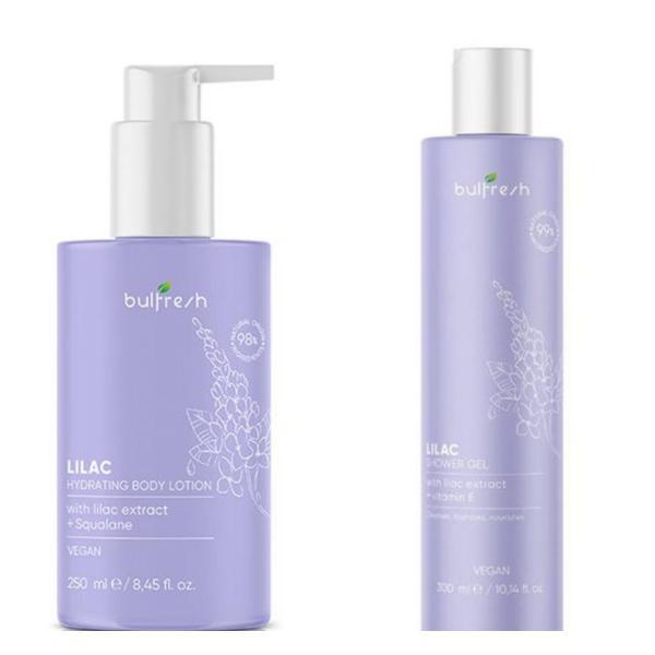 Set cadou: Loțiune pentru corp Bulfresh 250 ml+ Gel de duş Bulfresh Liliac 300 ml