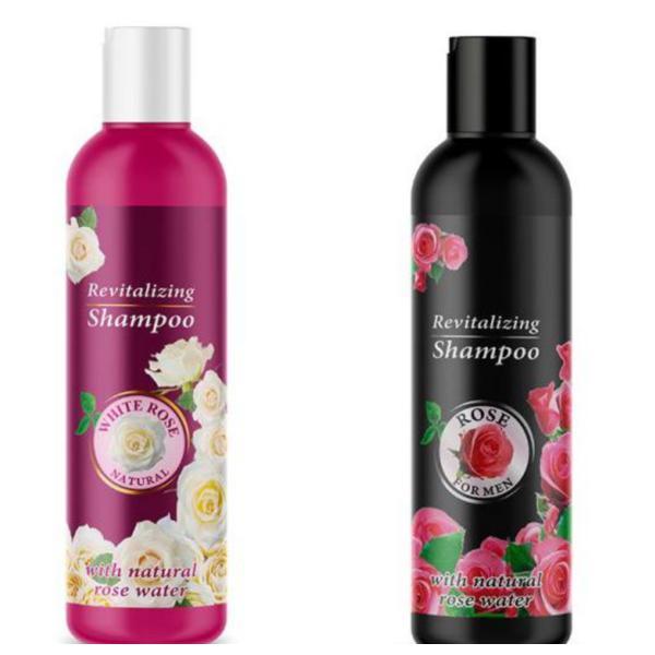 Set cadou: Sampon Bulfresh White Rose Natural 300 ml + Sampon Bulfresh Rose pentru bărbati 300 ml