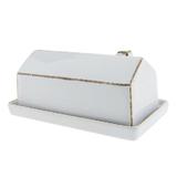 Untiera ceramica alba cu capac tip casuta 18x10x6 cm