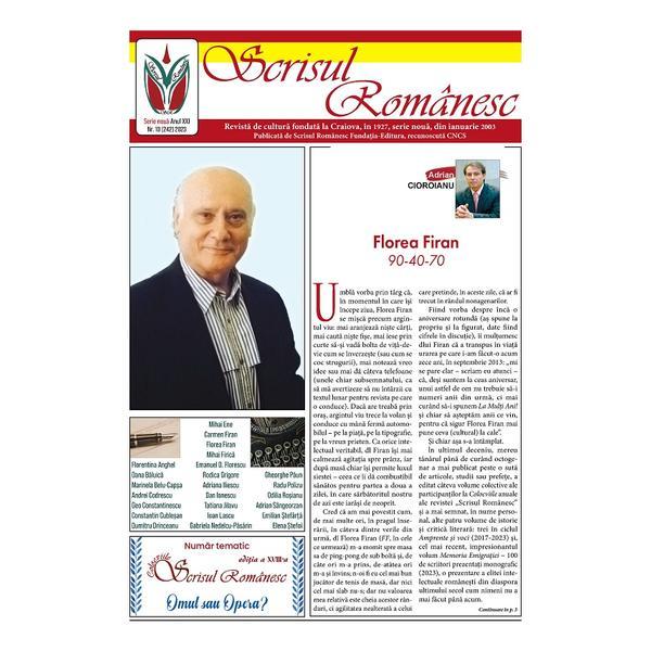 Revista Scrisul Romanesc Nr.10 din 2023, editura Scrisul Romanesc