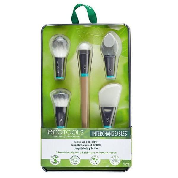Kit Pensule pentru Machiaj - EcoTools Wake Up&amp;Glow Interchangeables Makeup Brush Kit, 1 set