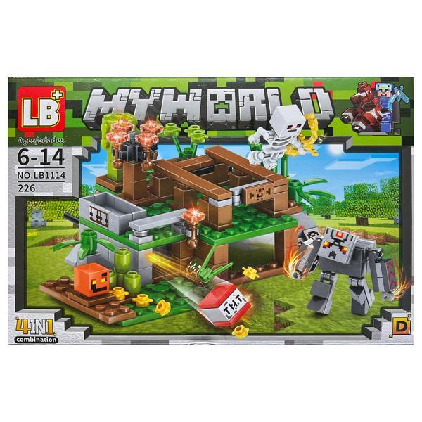 Set de constructie Minecraft LB My World 4 in 1, 226 piese tip lego