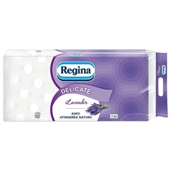 Hartie Igienica 3 Straturi - Regina Delicate Lavender, 10 role