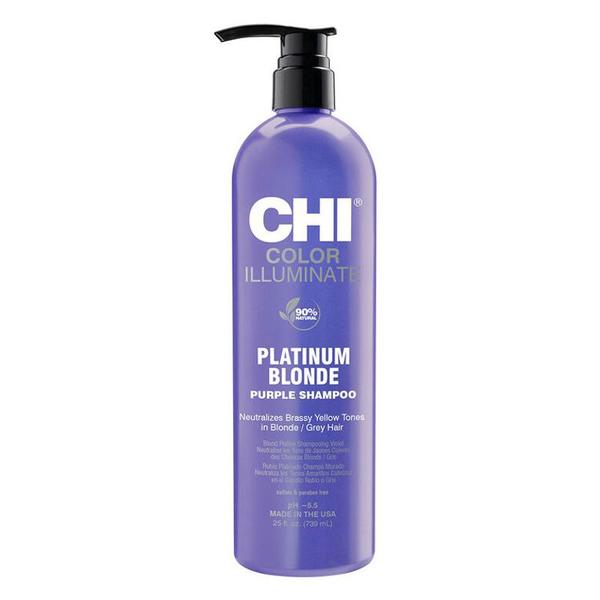 Sampon Nuantator pentru par Blond - CHI Farouk Platinum Blonde Purple Shampoo, 739 ml