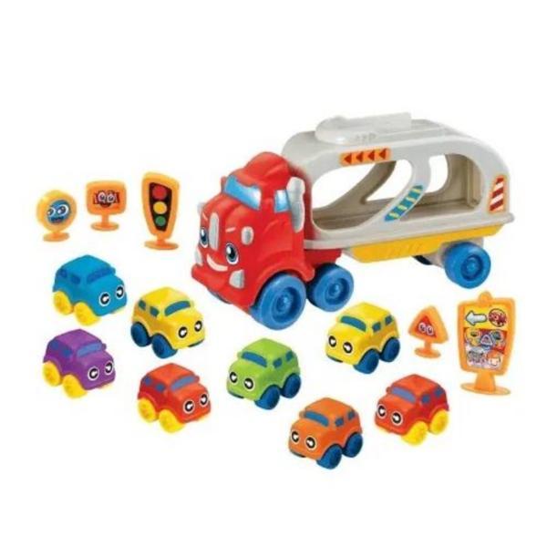 Set camion transportor masini Speed Track, 7Toys