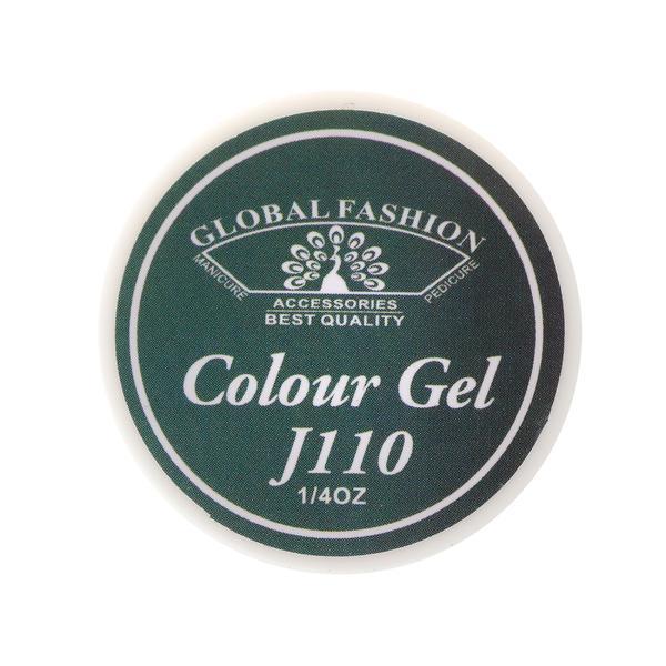 Gel color unghii, vopsea de arta, seria Distinguished Green, Global Fashion, 5gr, J110