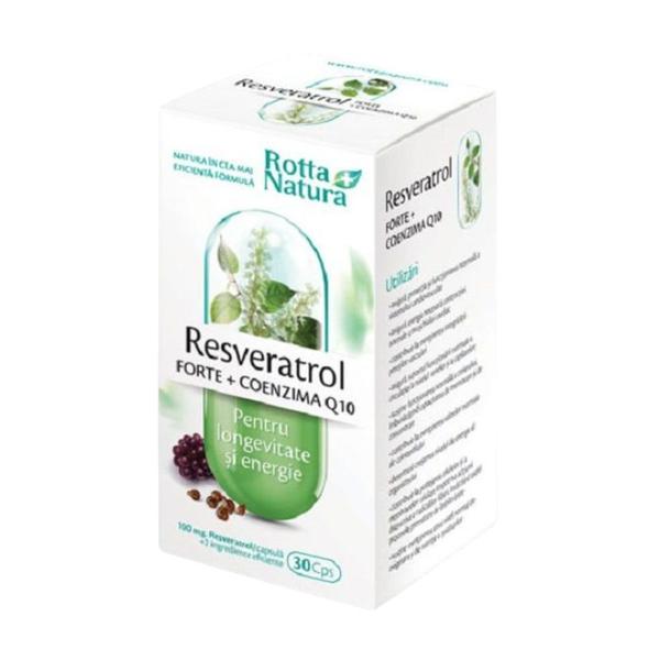 Resveratrol Forte + Coenzima Q 10 Rotta Natura, 30 capsule