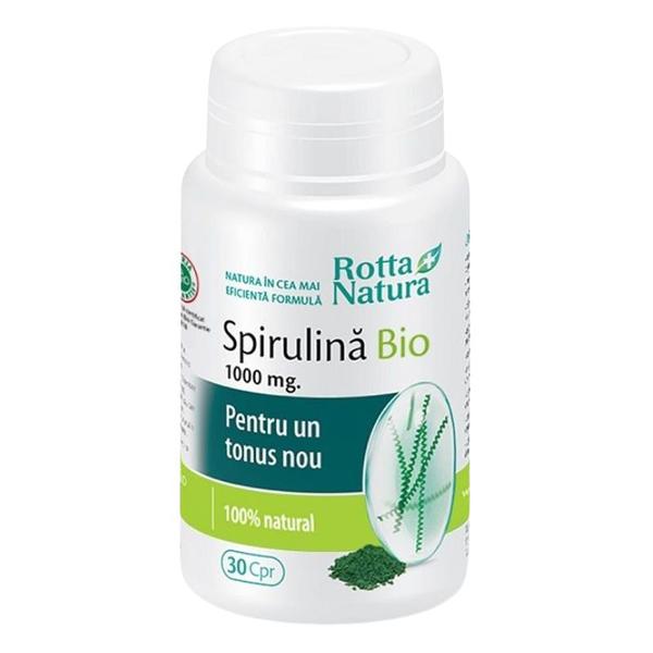 Spirulina Bio 1000 mg Rotta Natura, 30 comprimate