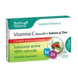 Vitamina C Naturala + Seleniu si Zinc Rotta Natura, 30 comprimate masticabile