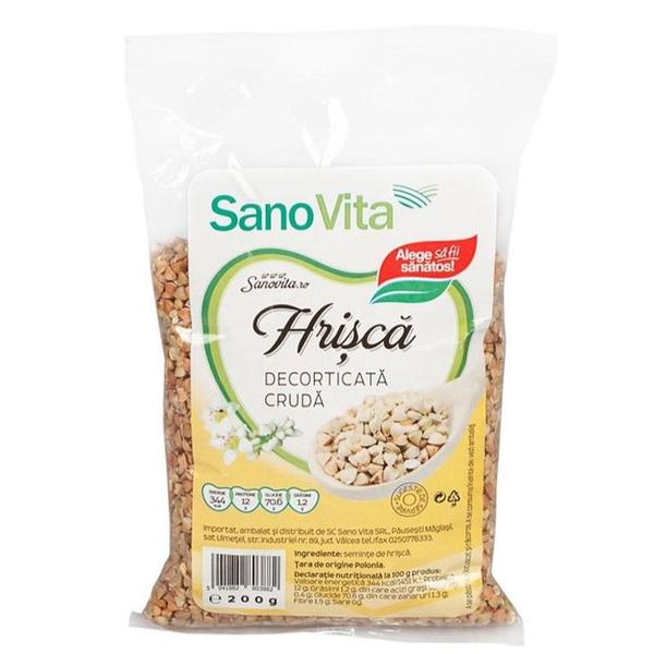 Hrisca Decorticata Cruda - Sano Vita, 200 g