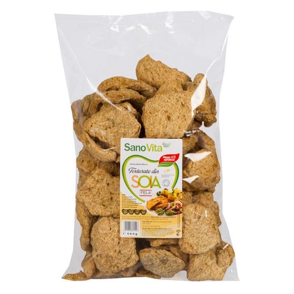 Texturate din Soia Felii Vegetale - Sano Vita, 500 g