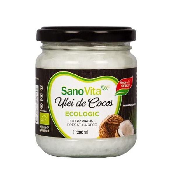 Ulei de Cocos Ecologic Extravirgin - Sano Vita, 200 ml