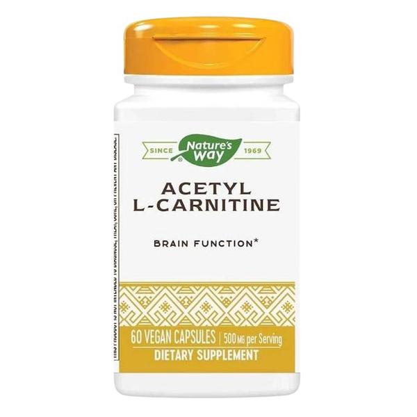 Acetyl L-Carnitine 500 mg Natures Way, Secom, 60 capsule