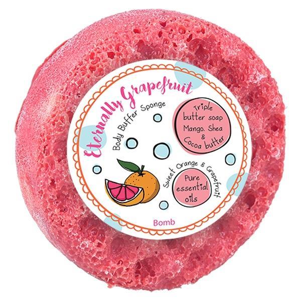 Sapun cu burete pentru masaj Eternally Grapefruit, Bomb Cosmetics, 200 g