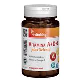 Vitamina A+D+E cu Seleniu si Omega-3- Vitaking, 30 capsule gelatinoase