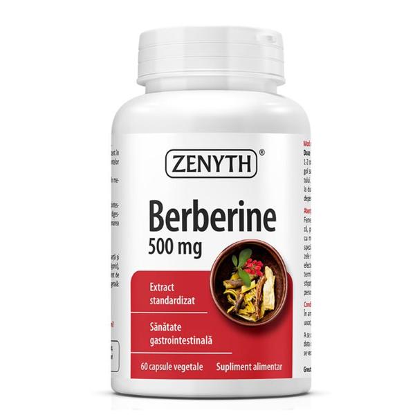Supliment Alimentar Berberine 500 mg - Zenyth Pharmaceuticals, 60 capsule