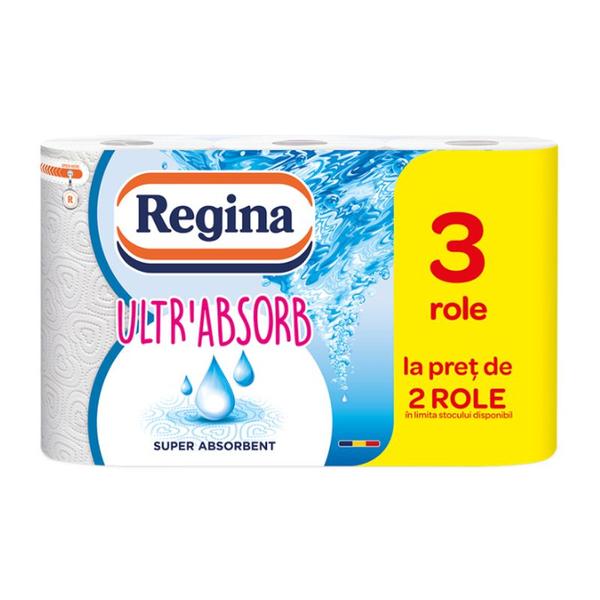 Prosop de Bucatarie 3 Straturi - Regina Ultra Absorb, 2 role + 1