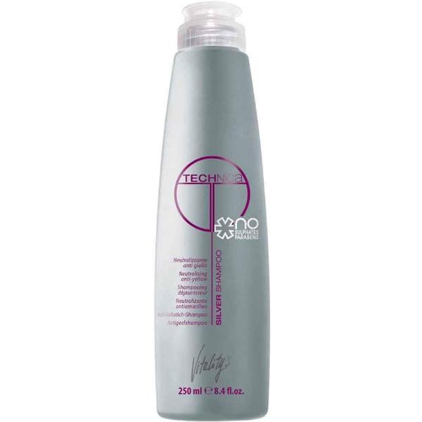 Sampon pentru Par Alb, Blond sau Grizonat - Vitality&#039;s Technica Silver Shampoo Neutralising Anti-Yellow, 250ml