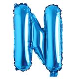 Balon in Forma de Litera N Teno®, metalizat, pentru Petreceri/Aniversari/Evenimente, rezistent, folie, albastru, 40 cm