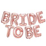 Set 9 Baloane Teno®, Litere, pentru Petreceri/Aniversari/Evenimente, model Bride To Be, rose gold