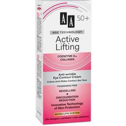 Crema antirid pentru contur ochi AA Age Technology +50 Active Lifting Anti-Wrinkle Eye Contour Cream 15 ML
