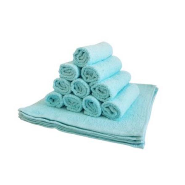 Set 10 prosoape pentru bucatarie, 30x30 cm, 100% bumbac, Bleu Ciel