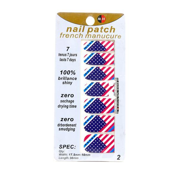 Sticker unghii, Global Fashion, manichiura finisata S1028, Multicolor, 1 set