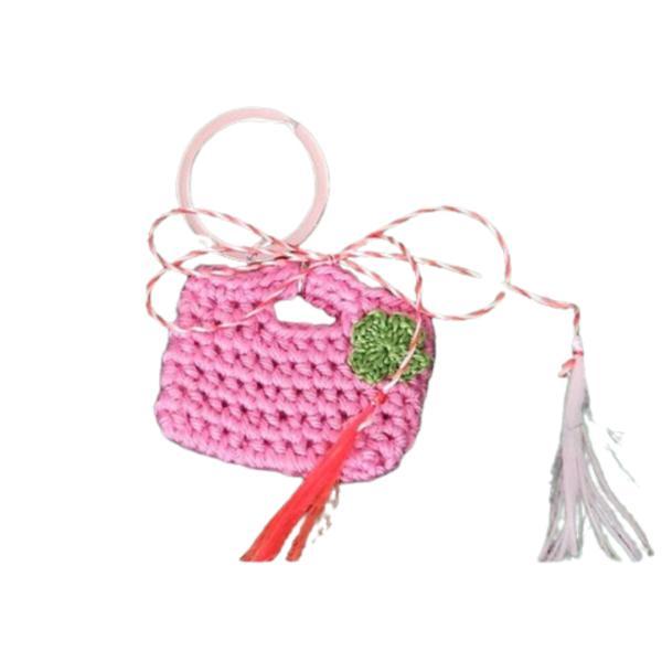 Martisor crosetat - Gentuta - Roz Inchis