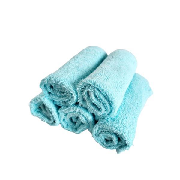 Set 5 prosoape pentru bucatarie, 30x30 cm, 100% bumbac, Bleu Ciel