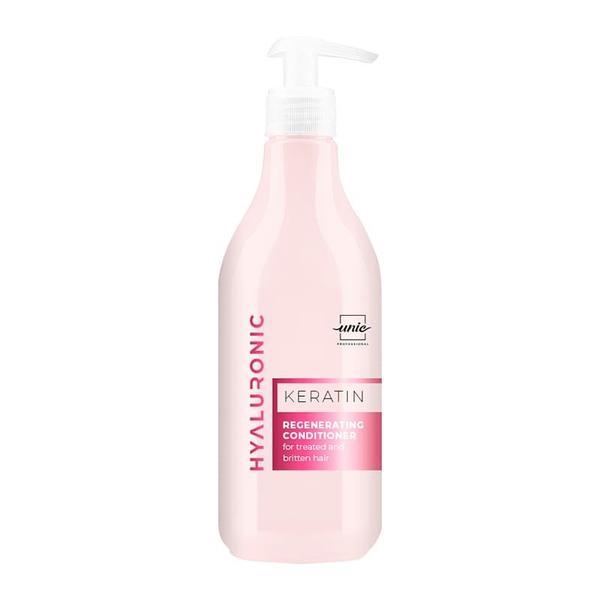 Balsam regenerant cu cheratina pentru par deteriorat Keratin Hyaluronic Unic Professional, 500 ml