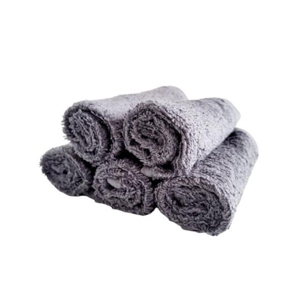 Set 5 prosoape pentru bucatarie, 30x30 cm, 100% bumbac, Gri