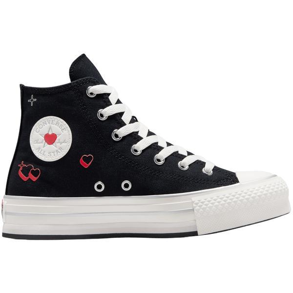 Tenisi femei Converse Chuck Taylor All Star Eva Lift Platform Y2k Heart A09121C, 37, Negru