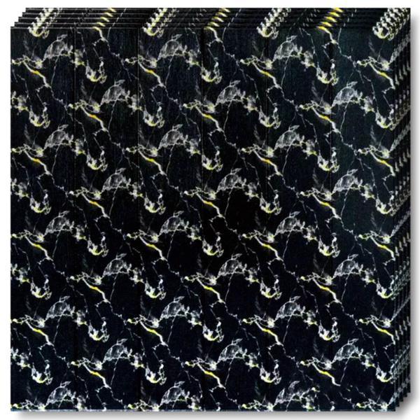 Set 30x Tapet Panou 3D Teno®, Model Marmura, suprafata acoperire 14.7 mp, autoadeziv, waterproof, usor de montat, design modern, 70x70 cm, negru