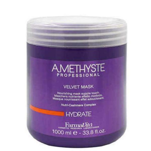 Masca profesionala hidratanta pentru par uscat si sensibil, Farmavita Amethyste Velvet Hydrate, 1000 ml