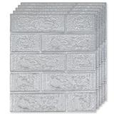 Set 200x Tapet Mic Caramida 3D Teno®, suprafata acoperire 26.5 mp, autoadeziv, waterproof, usor de montat, design modern, 38.5x34 cm, gri
