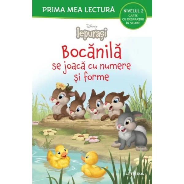 Bocanila se joaca cu numere si forme. Carte cu despartiri in silabe, editura Litera