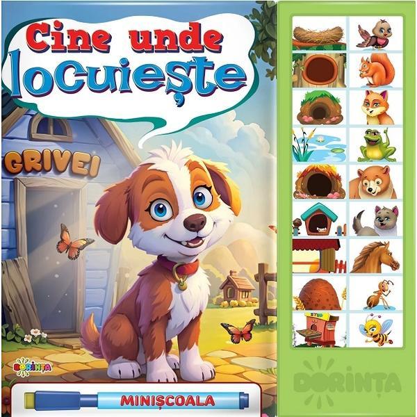 Carte cu sunete. Cine unde locuieste, editura Dorinta