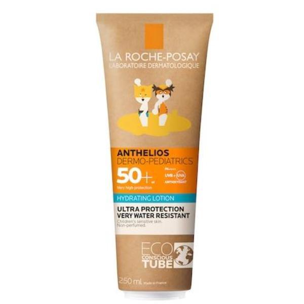 Lotiune hidratanta cu protectie solara SPF 50+ de fata si corp Anthelios Dermo Pediatrics Eco Tube, La Roche-Posay, 250 ml