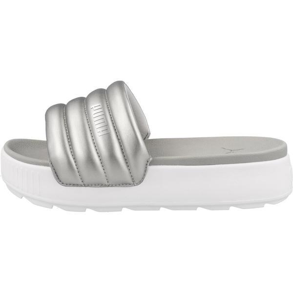 Slapi femei Puma Karmen Slide Puffy 39539903, 38, Gri