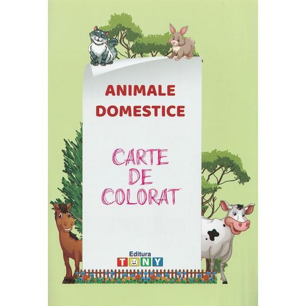 Animale domestice. Carte de colorat, editura Tony