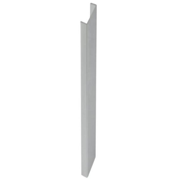 Terminatie plinta de 13 mm pentru mobilier de bucatarie, finisaj aluminiu periat, H:150 mm