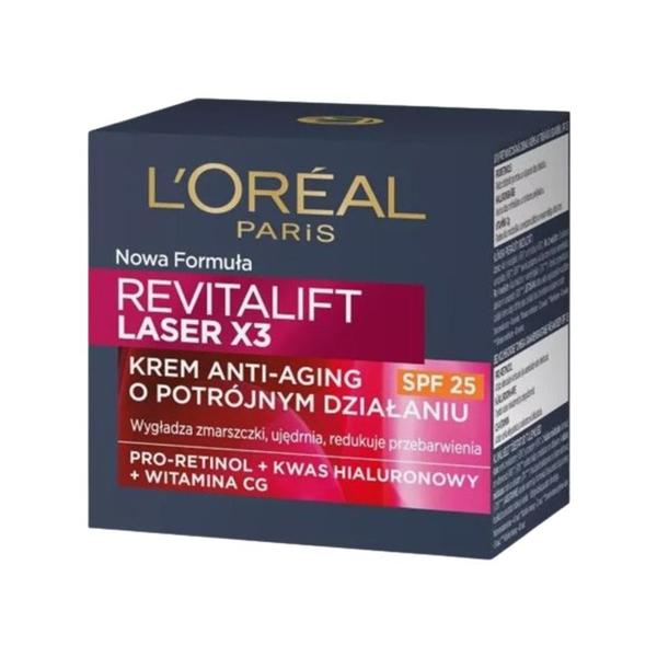 Crema de Zi cu SPF 25 - L&#039;Oreal Paris Revitalift Laser X3 Anti-Anging, SPF 25, 50 ml