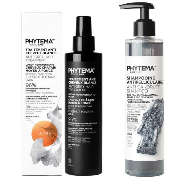 Set Tratament repigmentare, Ultra, Positiv'Hair si Sampon BIO anti-matreata, Shampooing antipelliculaire, Phytema 150ml + 250ml