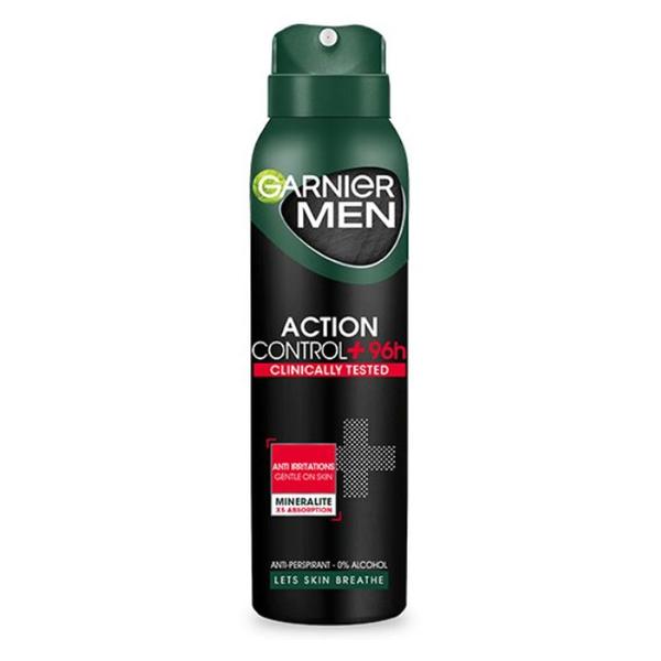 Deodorant Antiperspirant Spray - Garnier Men Action Control +96h Clinically Tested, 150 ml