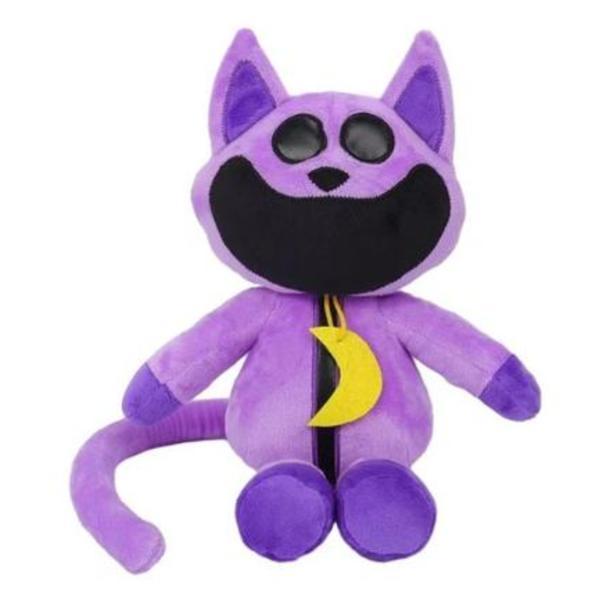 Jucarie de plus Smiling Critters, Cat Nap, Shop Like A Pro®, 35 cm, Mov